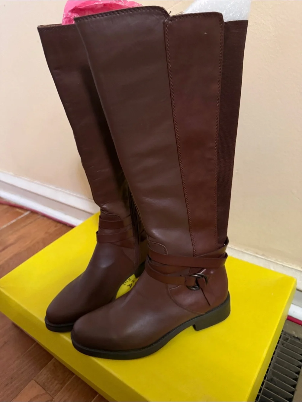 Kenneth Cole Reaction Brown Over-the-Knee Riding Boots